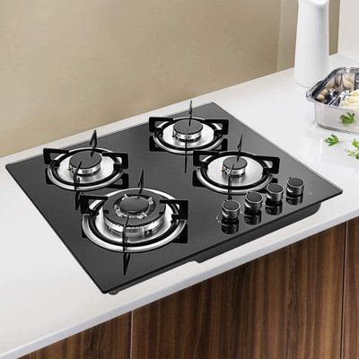 This product is a black built-in gas stove_ Let…-min